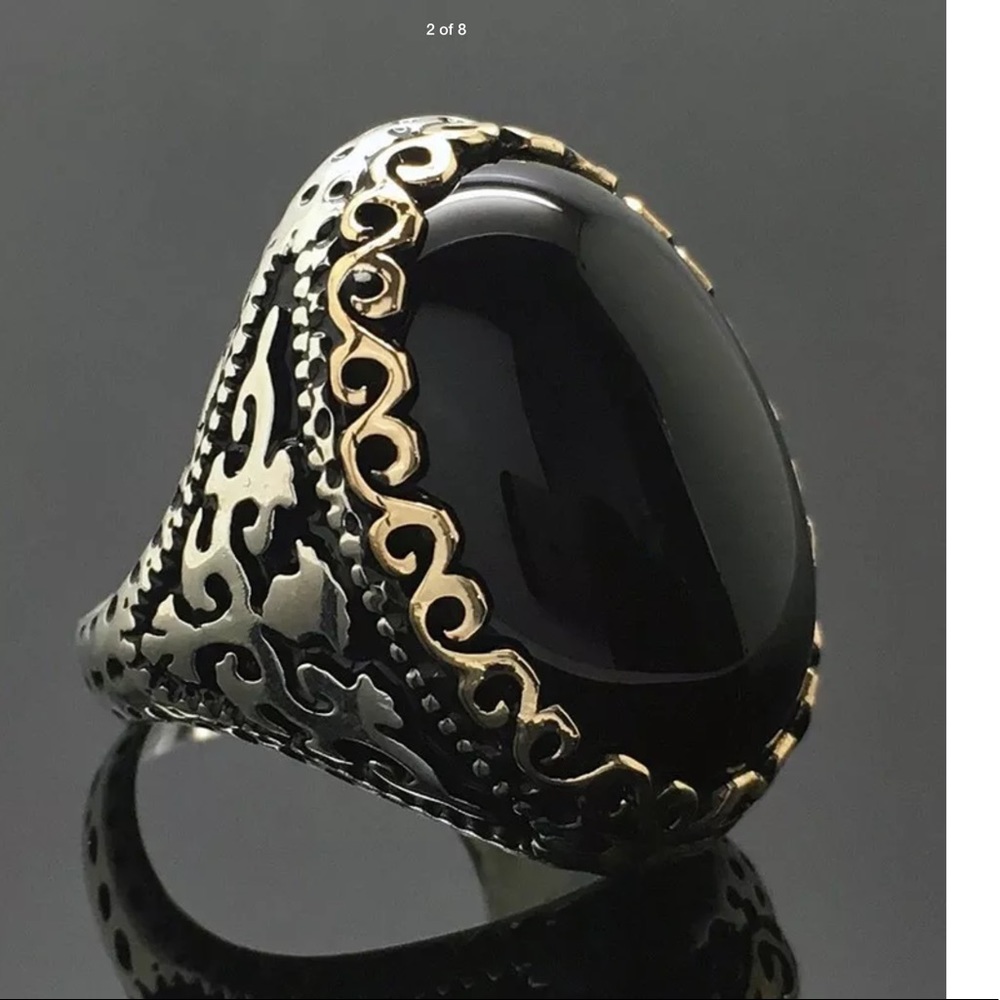 New Men’s Black Onyx ring